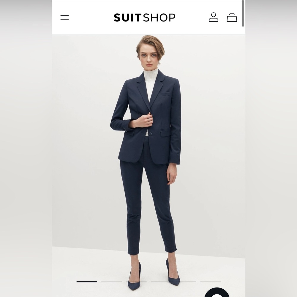 SUITSHOP Women’s Navy Blue Suit - Jacket and Pants, Size 8, NWT